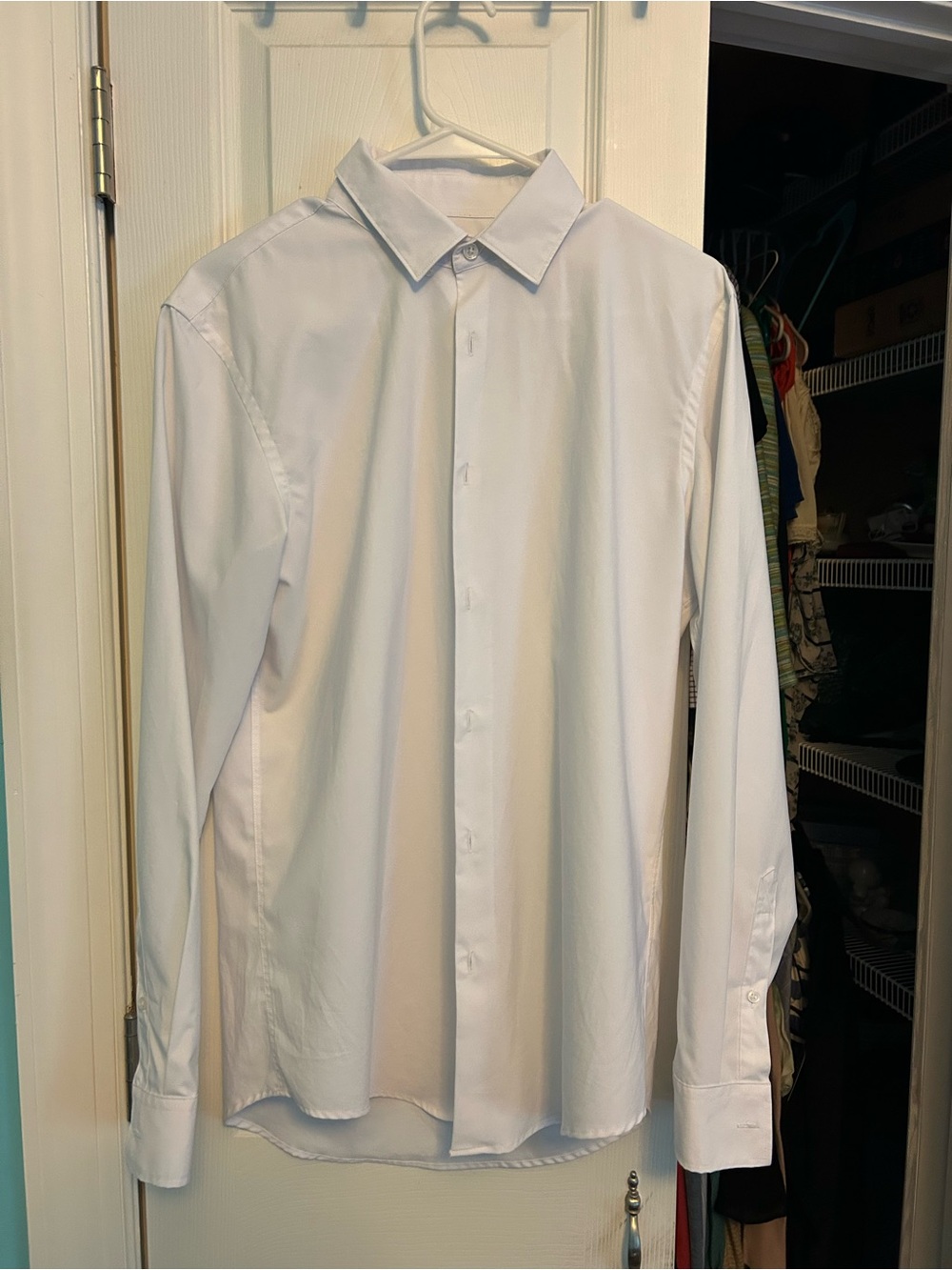 Zara White Men's Long-Sleeve Dress Shirt